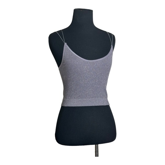 Out from under gray shimmery crop tank top size large - Picture 6 of 11